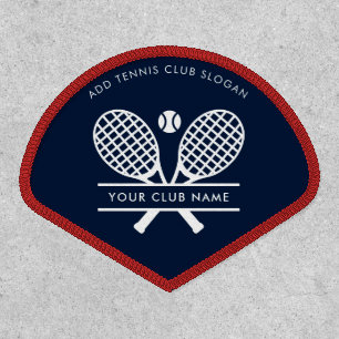 Custom Tennis Club Name Team Players Navy Blue Patch