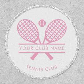 Custom Tennis Club Name Team Swag Pink Motif Patch