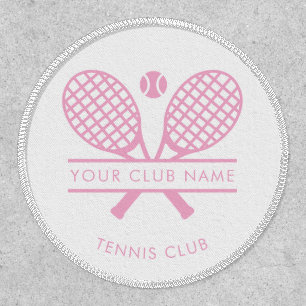 Custom Tennis Club Name Team Swag Pink Motif Patch
