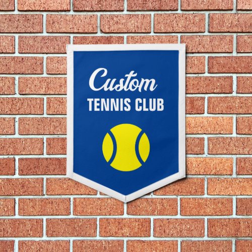 Custom tennis club school sports pennant banner