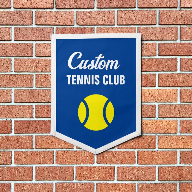 Custom tennis club school sports pennant banner (Insitu 1)