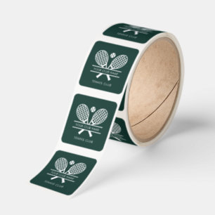 Custom Tennis Country Club Name Square Sticker