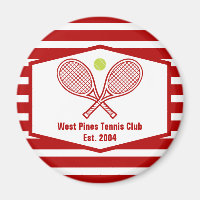 Custom Tennis Country Club Red Striped