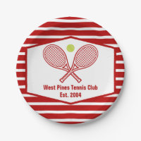 Custom Tennis Country Club Red Striped