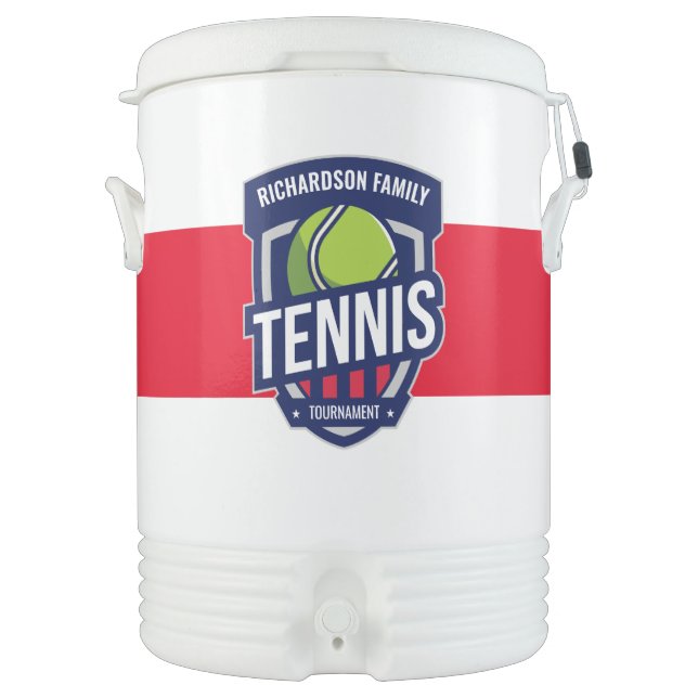 Custom Tennis Logo Beverage Cooler (Front)