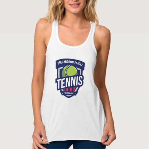 Custom Tennis Logo Tank Top