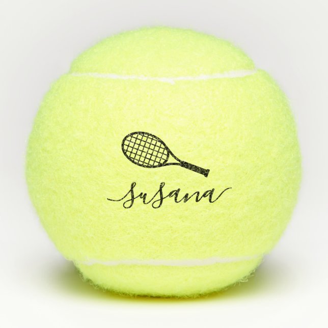 Custom Tennis Player Coach Name Personalized Balls (Front)