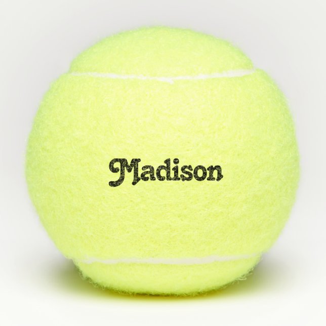 Custom Tennis Player / Coach Name Tennis Balls (Front)