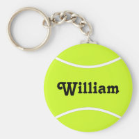 Custom Tennis Player or Team Name Sports Keychain