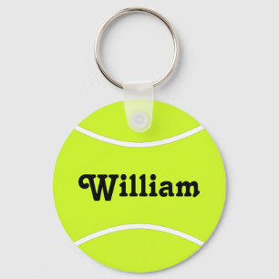 Custom Tennis Player or Team Name Sports Keychain