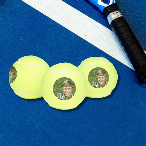Custom Tennis Player Photo Personalized Sports Tennis Balls