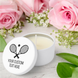 Custom Tennis Player Tennis Coach Mini Candle Favors