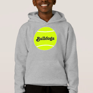 Custom Tennis Team Name or Text Player or Fan Boys Hoodie