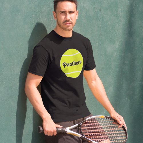 Custom Tennis Team Name or Text Player or Fan T_Shirt