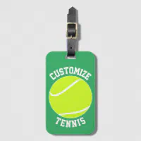 Personalized Tennis Luggage Tag - Name Bag Tag for Player