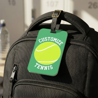 Custom Tennis Team Name / Personalized Text Player Luggage Tag