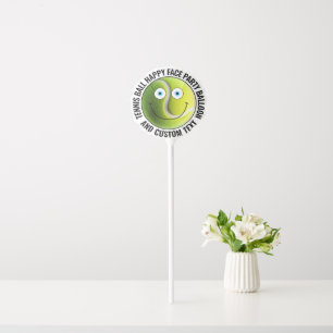 Custom Tennis Theme Party BLUE EYES Happy Face 6" Balloon