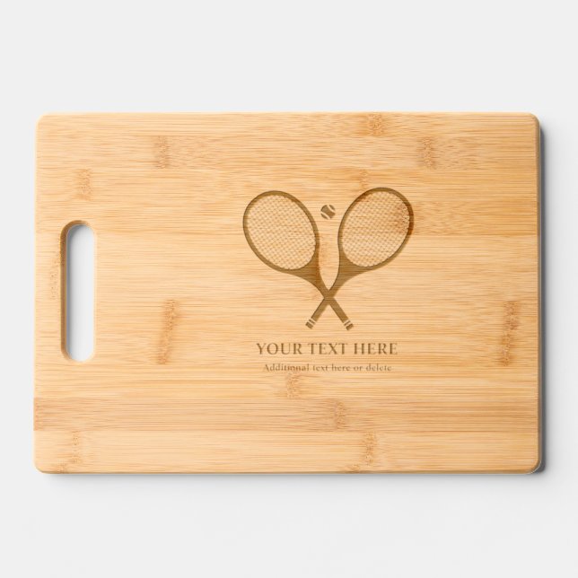Custom Tennis Tournament Match  Engraved Cutting Board (Front)