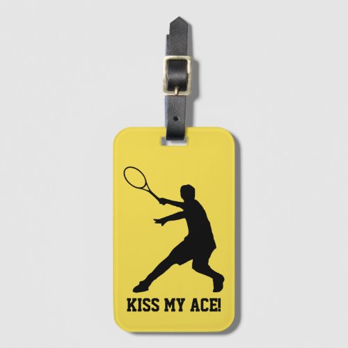 Custom tennis travel luggage tag for sports bags