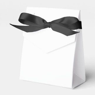 Custom Tent Favor Box (Black Ribbon)