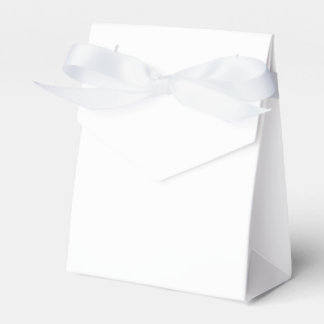 Custom Tent Favor Box (White Ribbon)