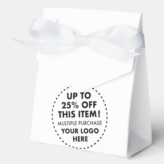 Custom Tent Favor Boxes 25% OFF Bulk Buy Discount (Front)