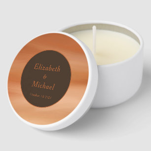 Custom Terracotta Rustic Wedding Guests Gifts Mini Candle Favors