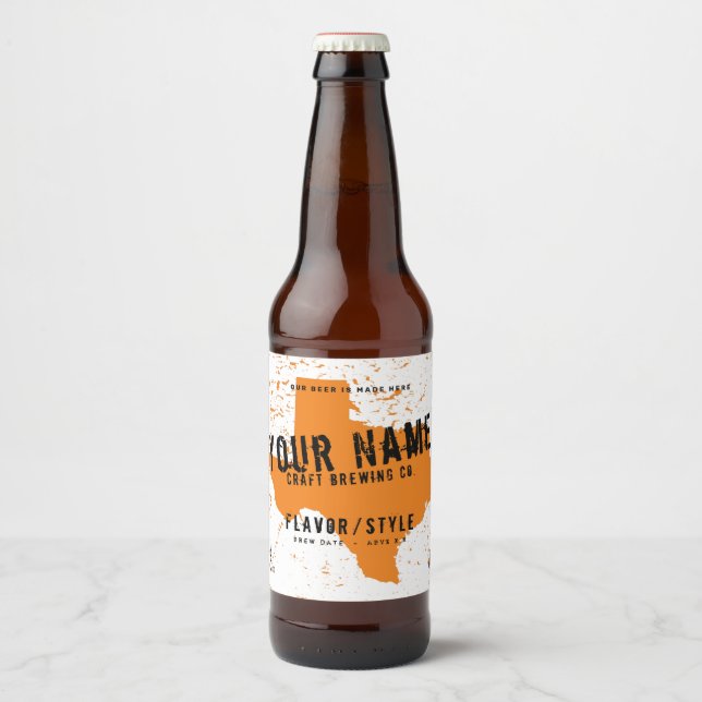 Custom Texas Craft Beer Labels (Front)