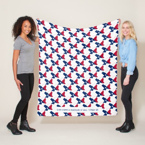 Custom TEXAS FLAG Fleece Blanket