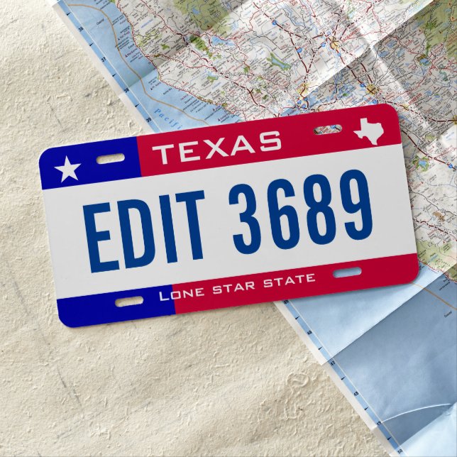 Custom Texas license plate  (In Situ)