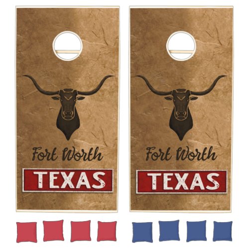 Custom Texas Longhorn Cornhole Set