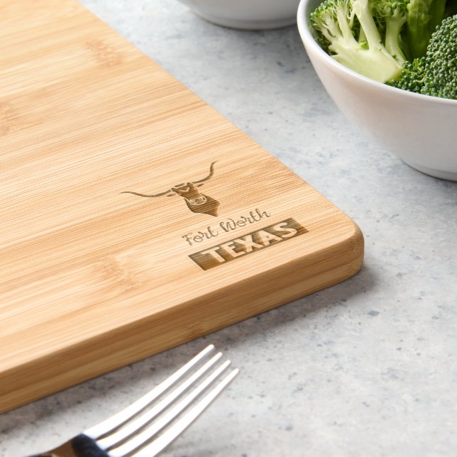 Custom Texas Longhorn Engraved Cutting Board (Kitchen)