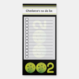 Custom text 002 score on black to do list magnetic notepad