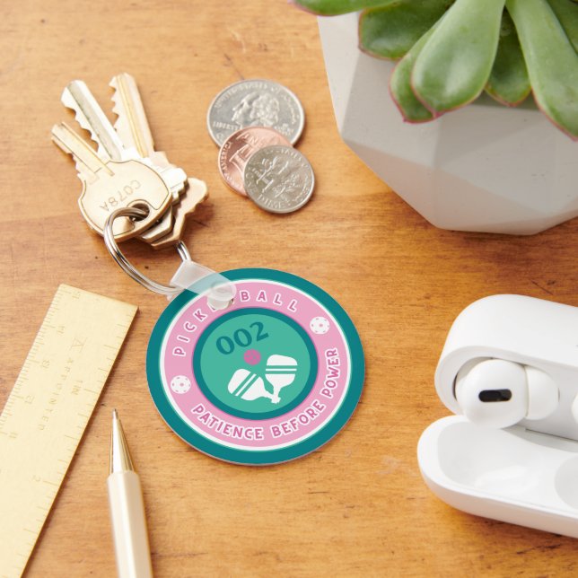 Custom text 2 sided pickleball keychain (Desk)