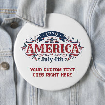 Custom text 4th of July 1776