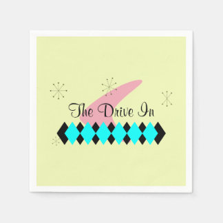 Custom Text 50's Atomic Age Retro Napkins