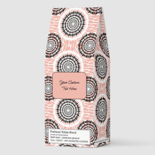 Custom Text Abstract Pattern Roasted Coffee