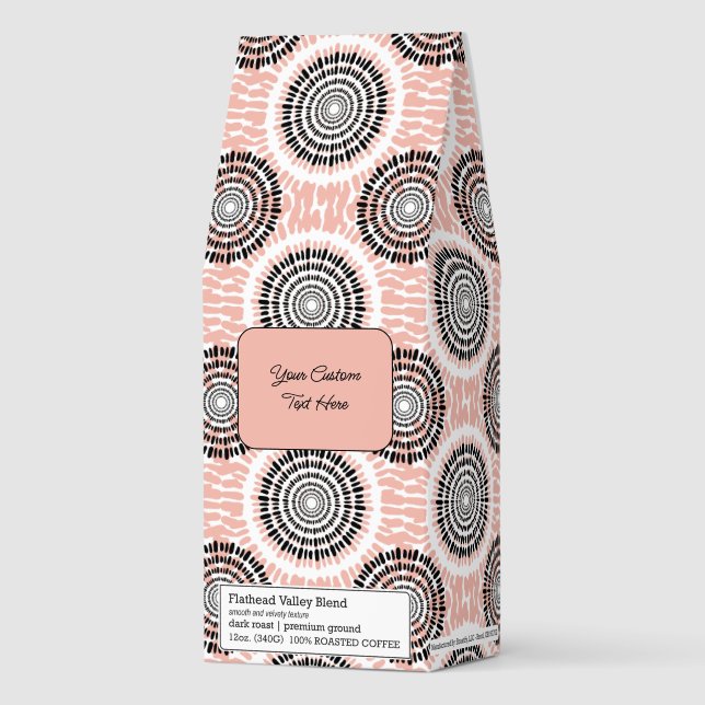 Custom Text Abstract Pattern Roasted Coffee (Front)