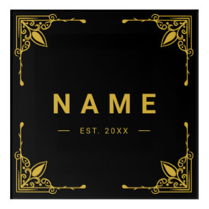 Custom Text Acrylic Print for Modern Spaces