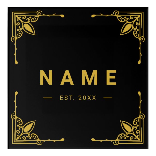 Custom Text Acrylic Print for Modern Spaces (Front)