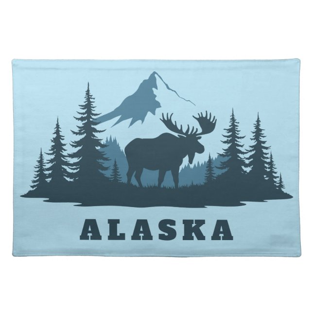 Custom Text ALASKA Cloth Placemat (Front)