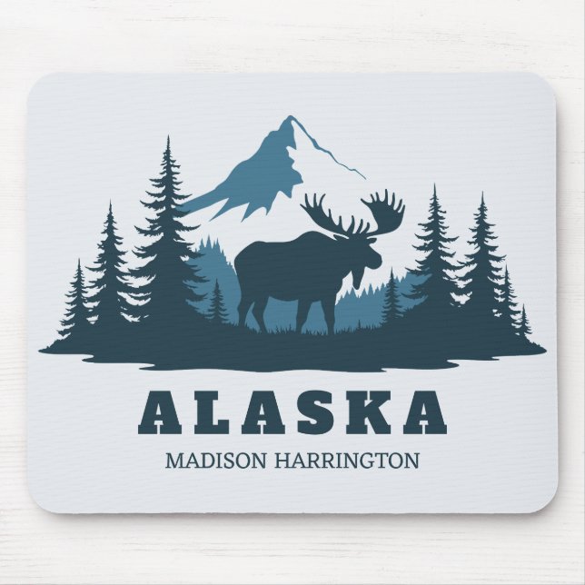 Custom Text ALASKA Mouse Pad (Front)