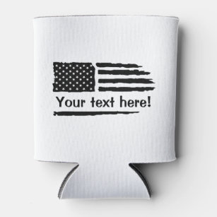 Black & White Flag Can Koozie – ReelDezire