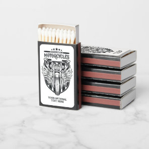 Custom text “American Motocycles” Matchboxes