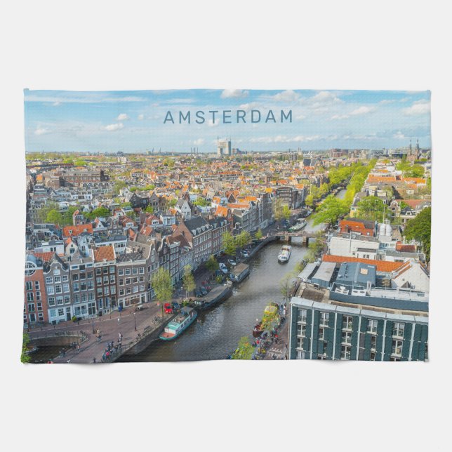 Custom Text Amsterdam Kitchen Towel (Horizontal)