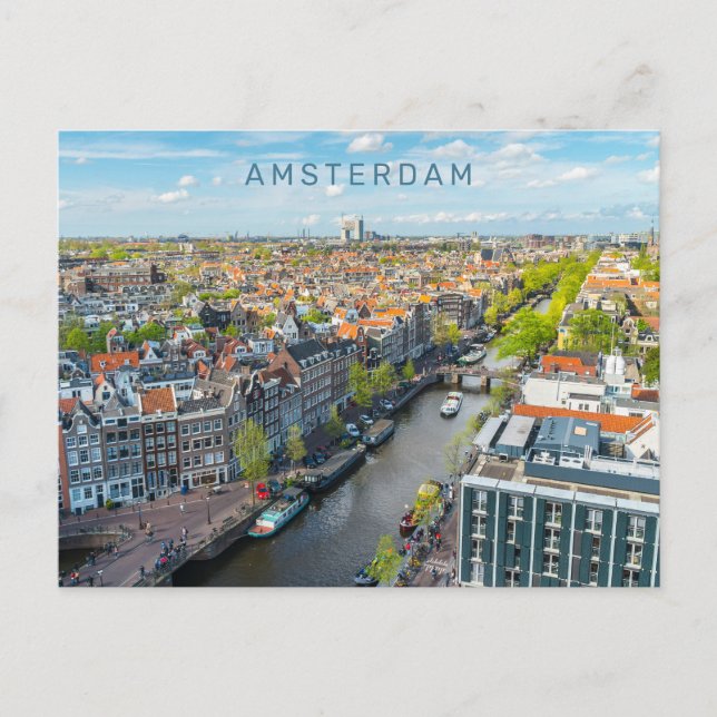 Custom Text Amsterdam Postcard (Front)