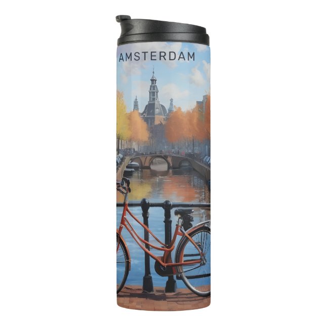 Custom Text Amsterdam Thermal Tumbler (Rotated Right)