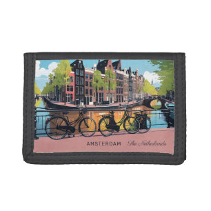 Custom Text Amsterdam Tri-fold Wallet