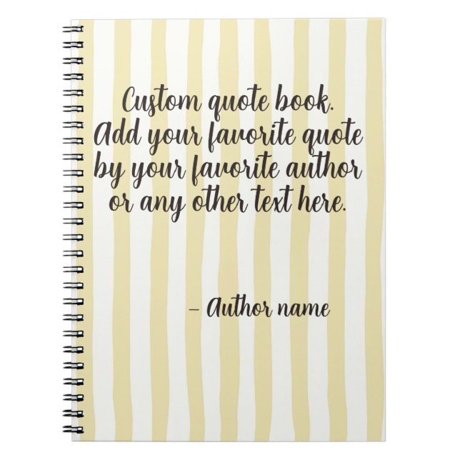 Custom Text and Author Name Notebook (Front)