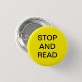 Custom Text And Color Pinback Button (Front & Back)